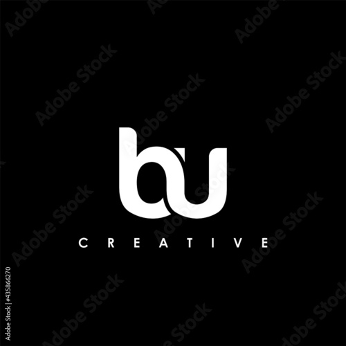 BU Letter Initial Logo Design Template Vector Illustration