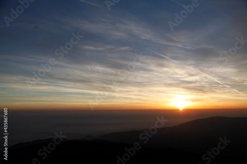 clouds and horizon at sunrise