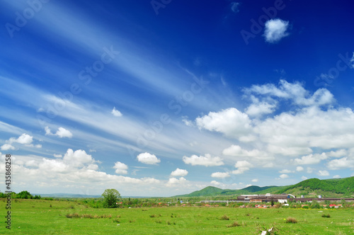 Spring landscape in the countryside in Romania © Mihai