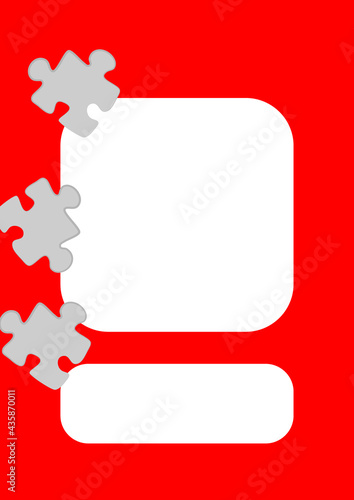 Vertical illustration format A4 - the design of the screen of the phone or tablet for inscriptions and photos