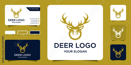 premium deer antler design logo