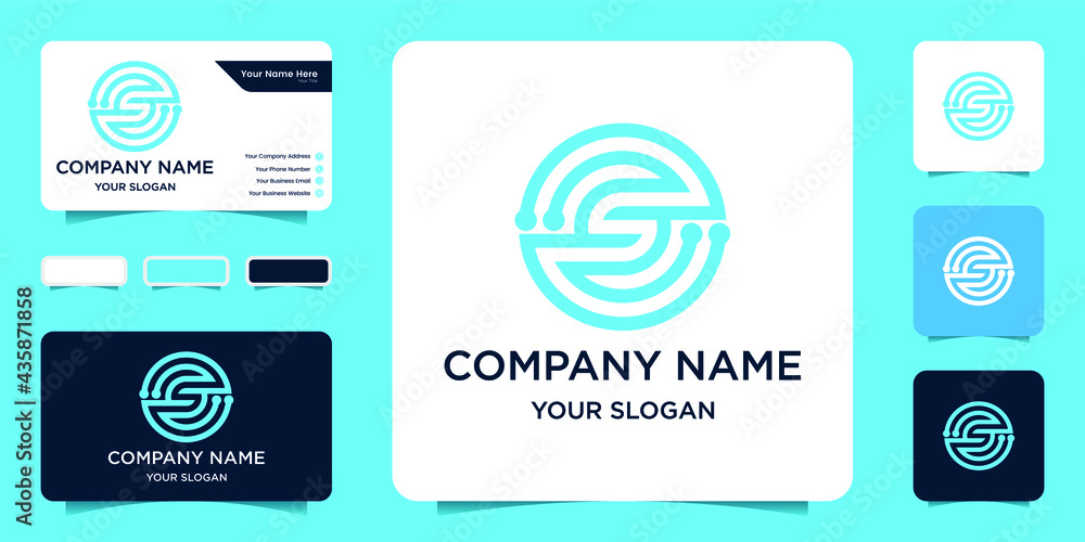 initial S simple logo for business logo initial S simple logo for business logo