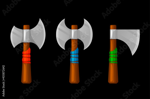 Ancient weapons, Viking battle axes for game assets.