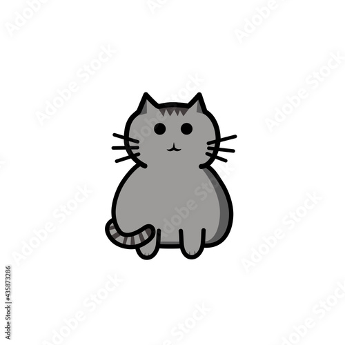 CAT KAWAI THE VECTOR cartoon