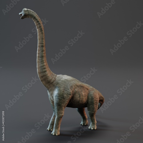 Realistic 3D Render of Brachiosaurus Dinosaur