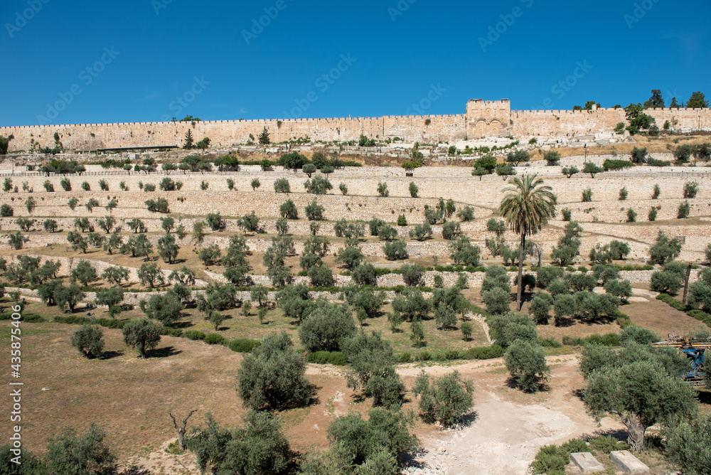 The old city walls of Jerusalem, Israel