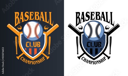 Vintage baseball T-shirt Design, emblems, badges. Vector illustration, graphic Art, for t-shirt, club, or championship.