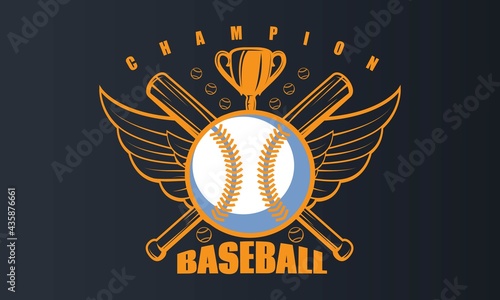 Vintage baseball T-shirt Design, emblems, badges. Vector illustration, graphic Art, for t-shirt, club, or championship.