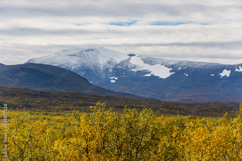 Autumn landscape in Lapland, Northern Sweden. Europe
