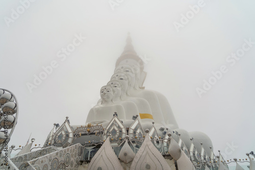 Wat Phra Thart Pha Sorn Kaew Statue temple, Phetchabun, Thailand. Nature landscape background. Travel trip on holiday and vacation. Thai tourist attraction. photo