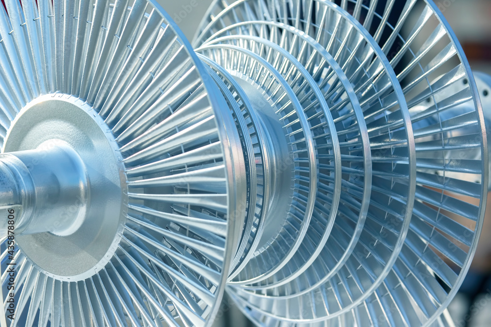 visual model of the mechanism of a rotary turbine unit Stock Photo ...