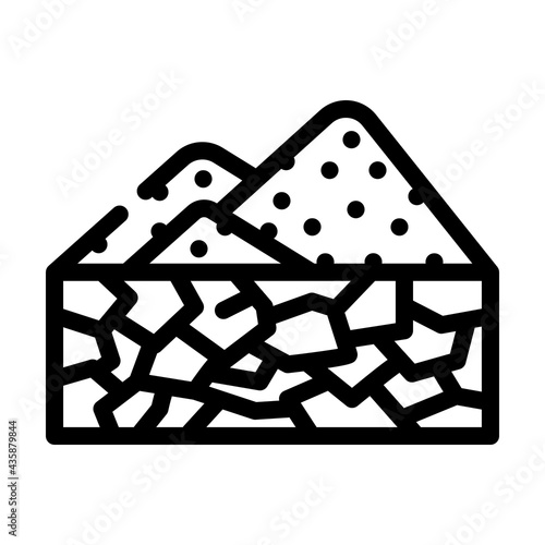 drought disaster line icon vector. drought disaster sign. isolated contour symbol black illustration