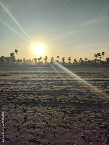 Atardecer en la playa de Burriana, Castellón (Comunidad Valenciana). España