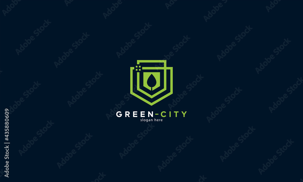Green City logo design template Green City logo design template
