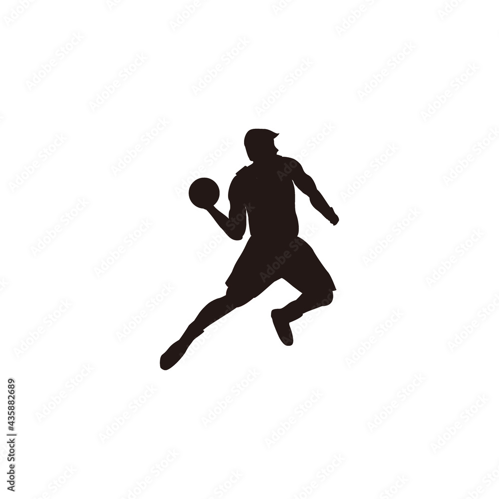 silhouette of man throwing the ball on basket ball game - illustrations of basket ball player throwing the ball cartoon silhouette isolated on white
