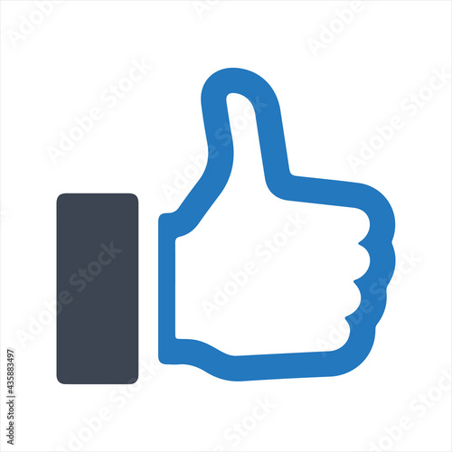 Thumbs up icon, vector and glyph