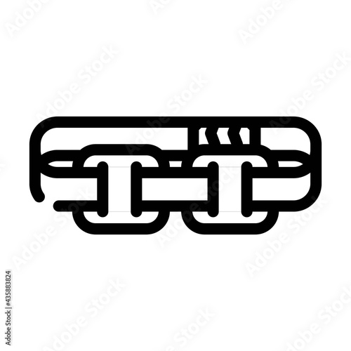 stimulator with strap line icon vector. stimulator with strap sign. isolated contour symbol black illustration