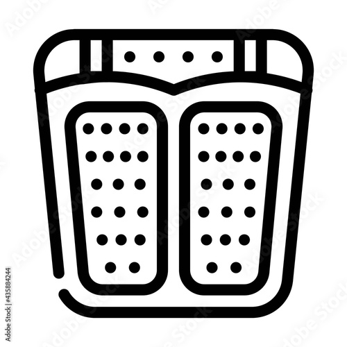 massager for feet line icon vector. massager for feet sign. isolated contour symbol black illustration