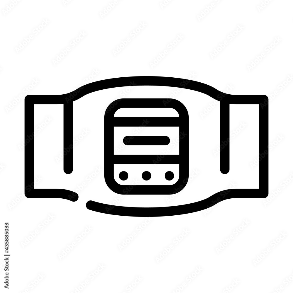 body electrical stimulator line icon vector. body electrical stimulator sign. isolated contour symbol black illustration body electrical stimulator line icon vector. body electrical stimulator sign. isolated contour symbol black illustration