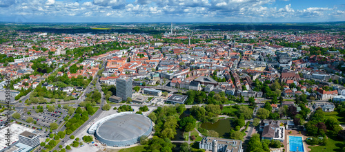 Aerial view of the city Braunschweig (Brunswick) in Germany on a sunny day in spring. photo