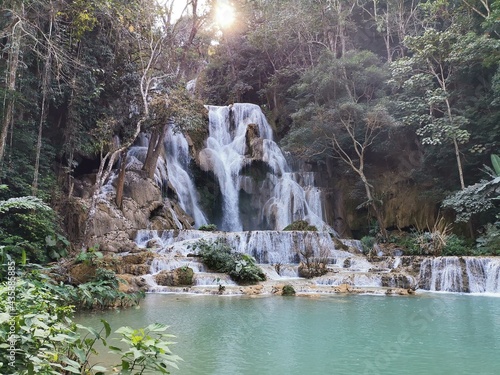 Fototapeta Naklejka Na Ścianę i Meble -  kwang si waterfall in Luang Prabang Town, Laos