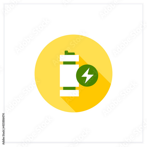 Modular mini reactor flat icon. Nuclear fission reactor. Flexible power generation. Electricity concept. Vector illustration
