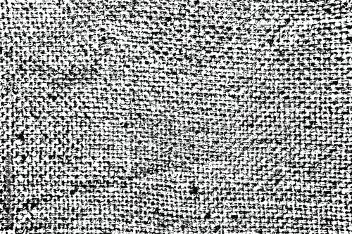 Grunge texture of coarse burlap with a clear interweaving of threads. Rough, old sackcloth. Rustic background. Vector illustration. Overlay Template.