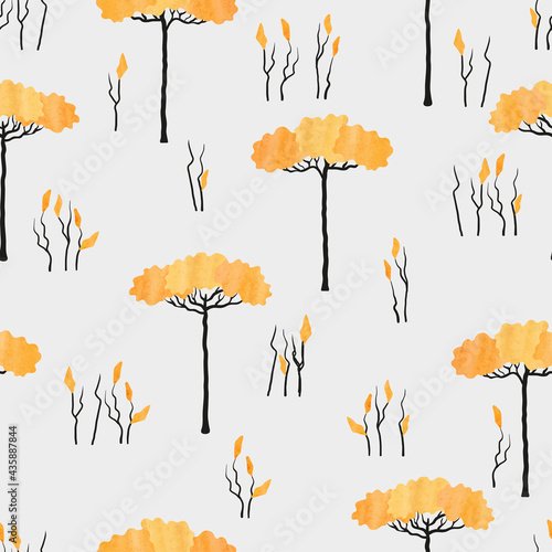 Abstract African tree patte...