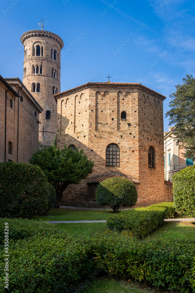 Exterior of Baptistery of Neon. Ravenna, Emilia Romagna, Italy, Europe.