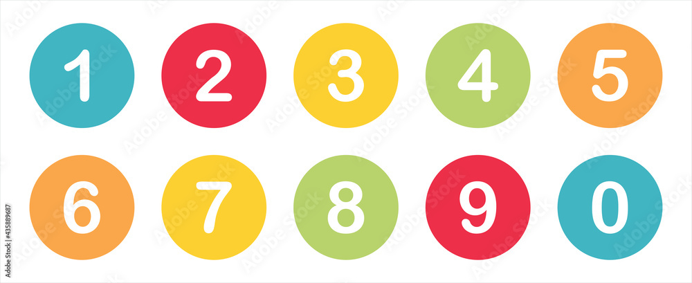 Bullet points, Filled points info markers, Triangle icon arrow set, Number, Flags, 0, 1 to 9, Flat, design, isolated, vector. Bullet points, Filled points info markers, Triangle icon arrow set, Number, Flags, 0, 1 to 9, Flat, design, isolated, vector.