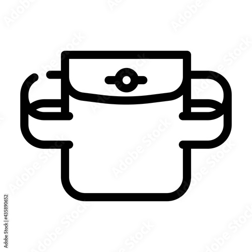 elastic pocket line icon vector. elastic pocket sign. isolated contour symbol black illustration