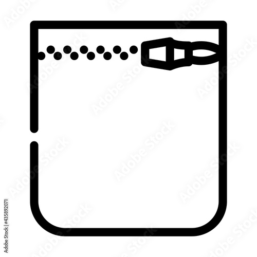 coins storage pocket line icon vector. coins storage pocket sign. isolated contour symbol black illustration