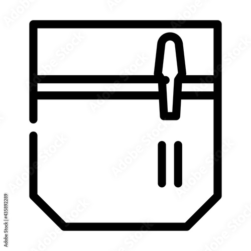 pencil and pen carrying pocket line icon vector. pencil and pen carrying pocket sign. isolated contour symbol black illustration