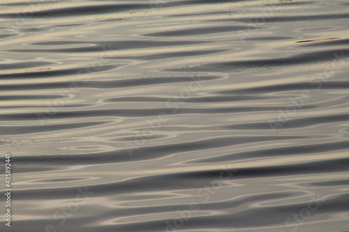 Glossy ripples in the ocean water