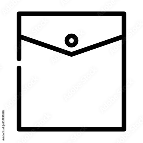inside pocket line icon vector. inside pocket sign. isolated contour symbol black illustration
