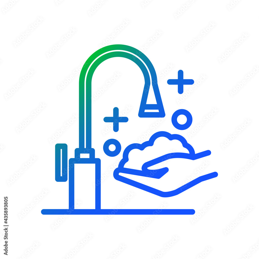Fototapeta premium washing hands icon