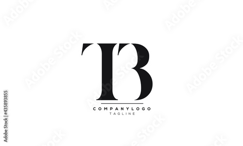 Alphabet letters Initials Monogram logo TB, TB INITIAL, TB letter
