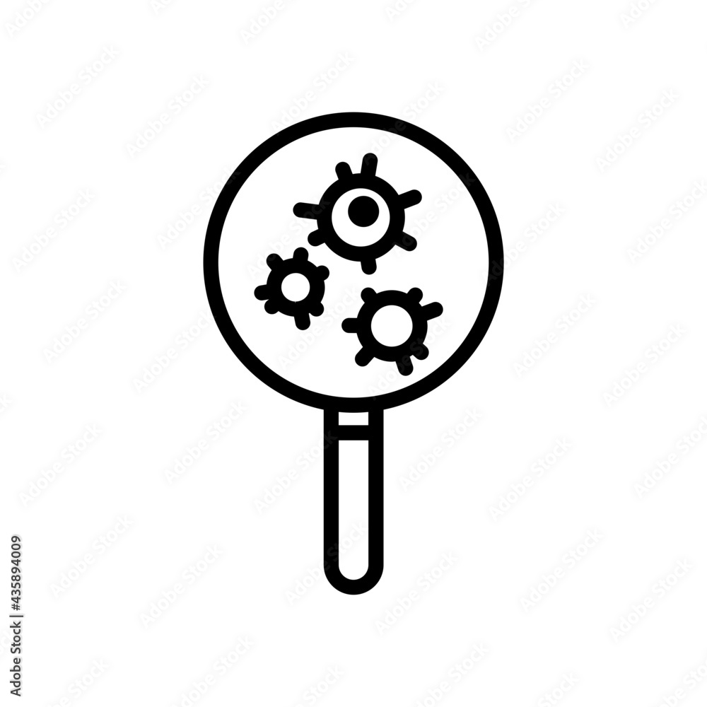 Obraz premium research on viruses icon