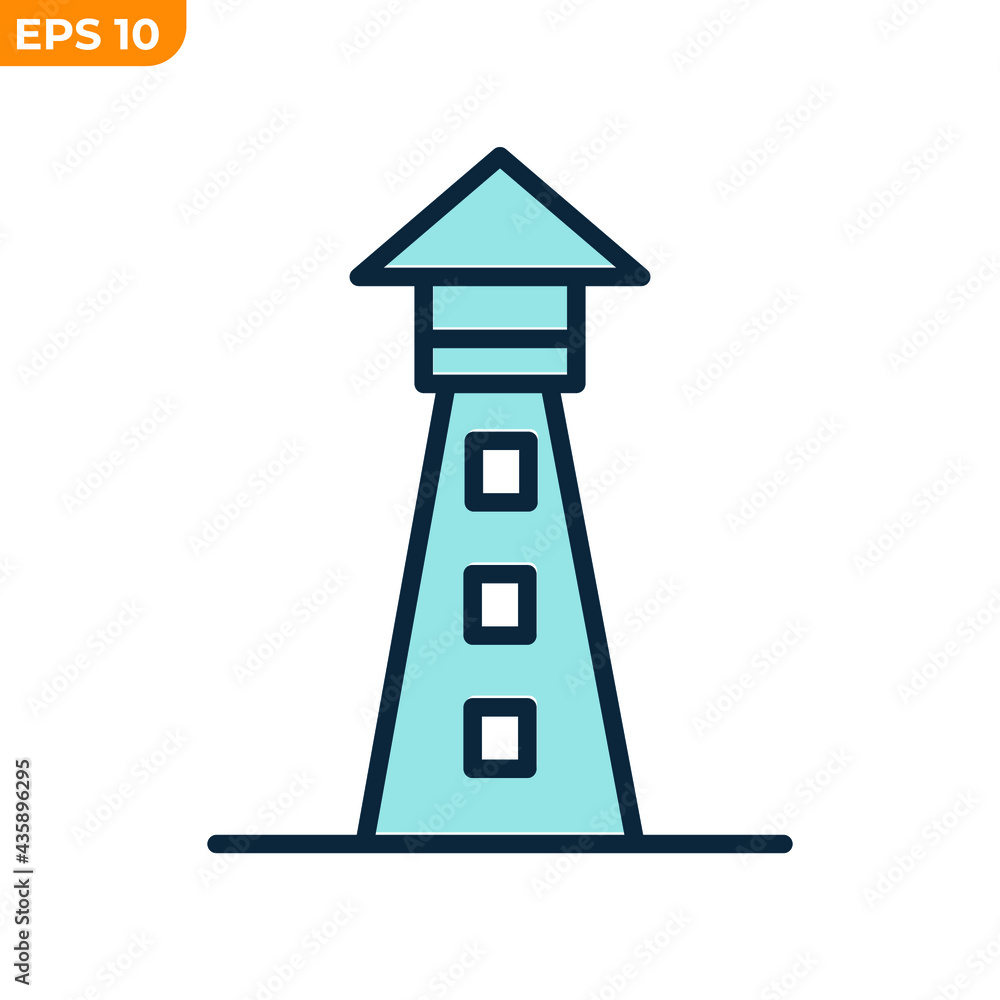 lighthouse icon symbol template for graphic and web design collection logo vector illustration