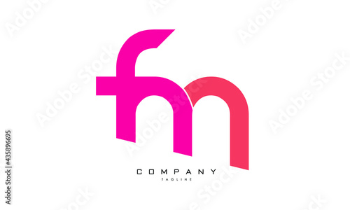 Alphabet letters Initials Monogram logo FM, MF, F and M