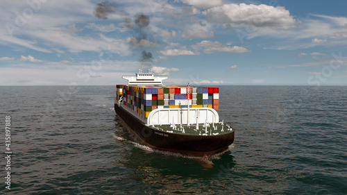 Mega carguero barco mercante transporte
