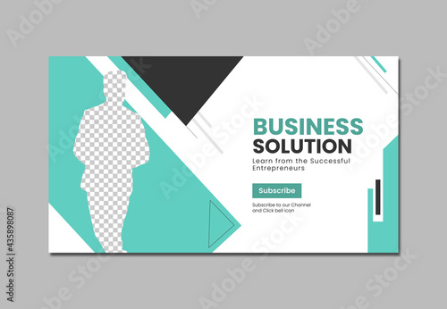 Corporate marketing agency business video thumbnail and web banner