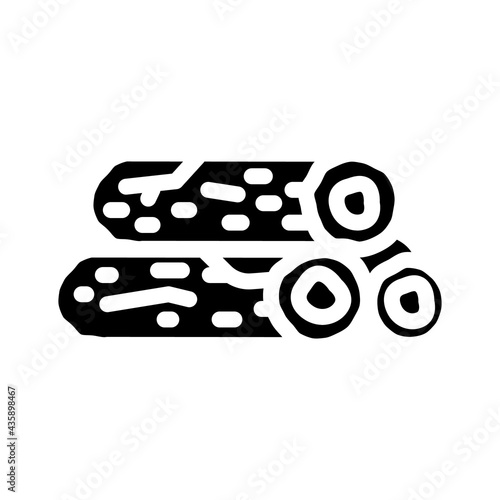 wooden bar building material glyph icon vector. wooden bar building material sign. isolated contour symbol black illustration