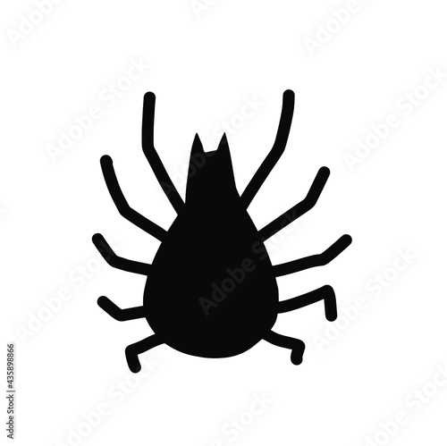 Mite vector icon on white background. Flat vector mite icon symbol sign from modern animals collection for mobile concept and web apps design.