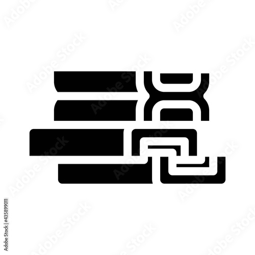 support structures, beams and channels building material glyph icon vector. support structures, beams and channels building material sign. isolated contour symbol black illustration