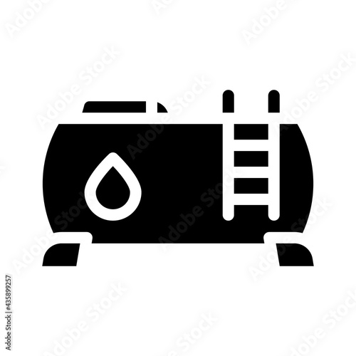water building material glyph icon vector. water building material sign. isolated contour symbol black illustration