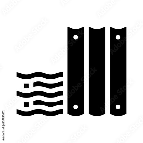roofing material building material glyph icon vector. roofing material building material sign. isolated contour symbol black illustration