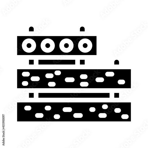 concrete plates building material glyph icon vector. concrete plates building material sign. isolated contour symbol black illustration