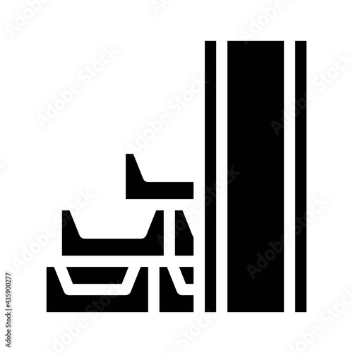 draining system building material glyph icon vector. draining system building material sign. isolated contour symbol black illustration
