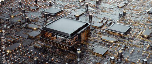 semiconductor pc chip hardware platine detail prozessor board transistor photo